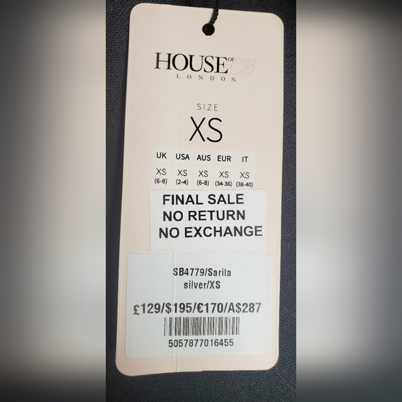 House Of CB Sarita Silver Glitter Blazer dress - Picture 15 of 15